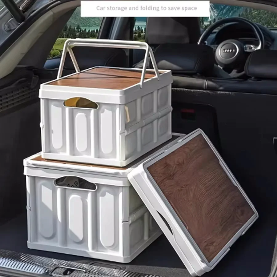 1 Outdoor Camping Storage Box With Handle 15L Foldable Storage Box Portable Camping And Picnic Storage Box Car Luggage 4
