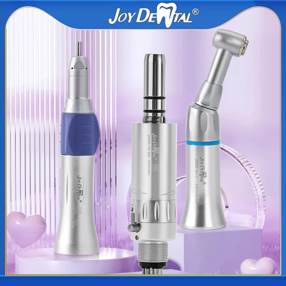 

JOY DENTAL Slow Low Speed Handpiece Set Push Button/Latch Type Autoclavable 135°C 2/4 Holes Air Motor Fit for Any Lab or E-type