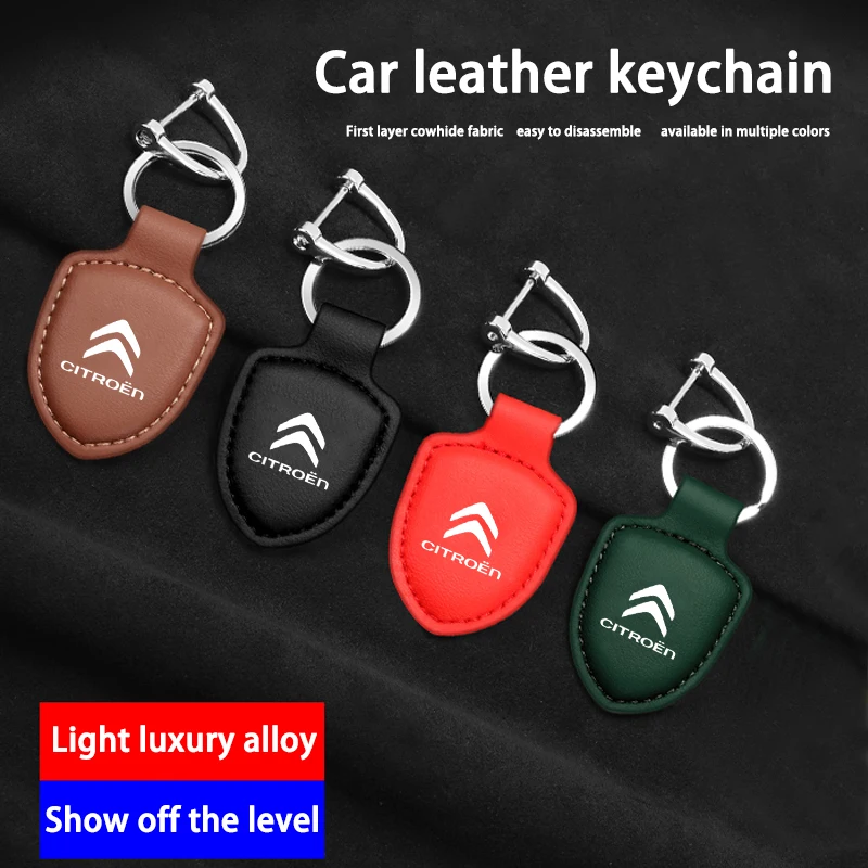 시트로엥 C4 C3 C2 C1 DS3 Berlingo Xsara Grand Picasso Accessoriess 용 가죽 자동차 키 체인 열쇠 고리
