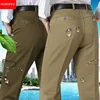 New Arrival 100% Cotton Summer Autumn Men's Casual Pants Fashion Solid Black Beige Gentle Thicken Trousers Brand Smart Suit Pant 1