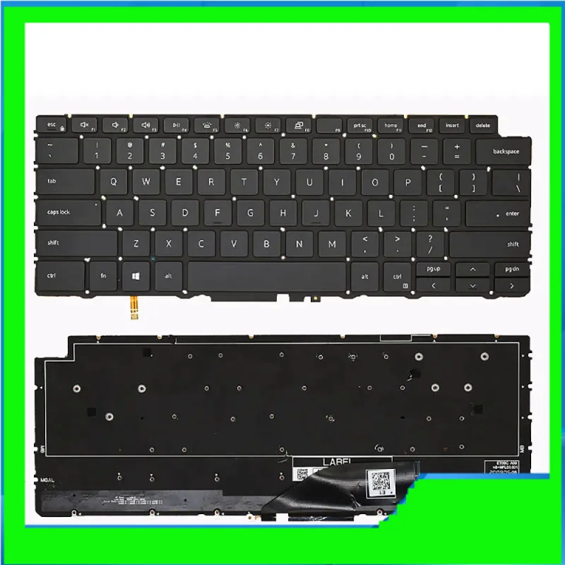 Nowa Klawiatura Podświetlany Dla Dell Xps 13 7390 2 In1 2-In-1 04 J7Rw Nsk-Et0Bc Pk132C91A00 4 J7Rw