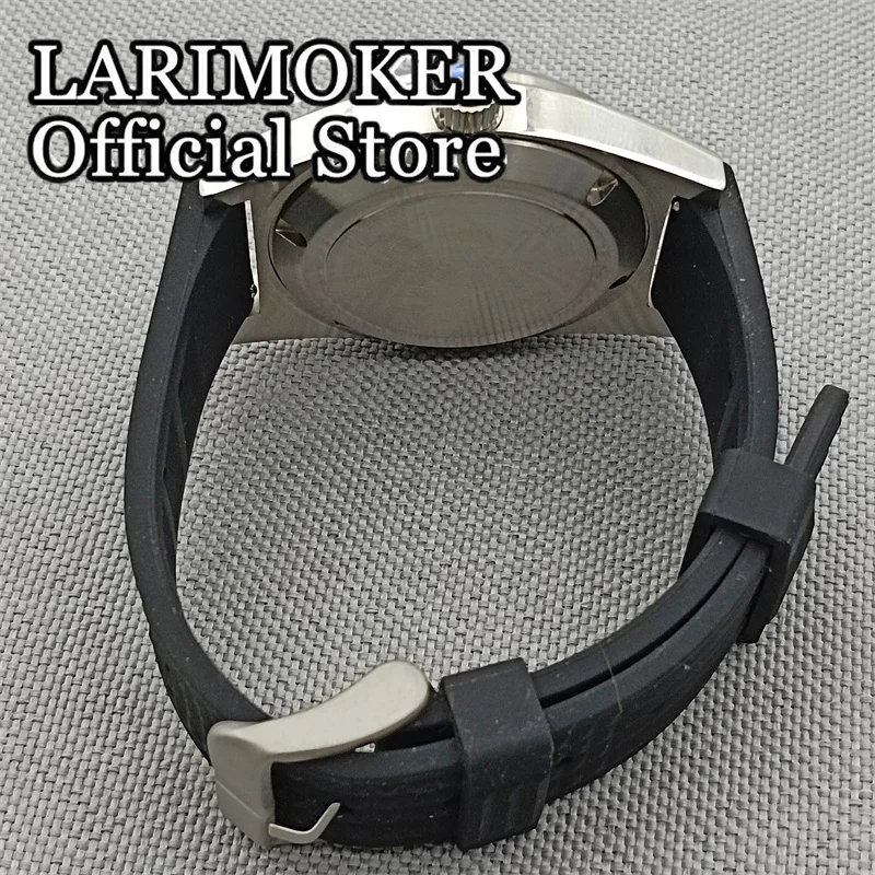 LARIMOKER Neue 38mm Hochwertige Saphirglas Edelstahl NH35/PT5000 Automatikwerk 100m Herren Tauchen Mechanische Uhr – Detail 13