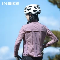 INBIKE Long Sleeve Women’s Windbreaker Cycling Biking Clothing for Riding Windproof Road Bike Jackets Lightweight with Pockets 1