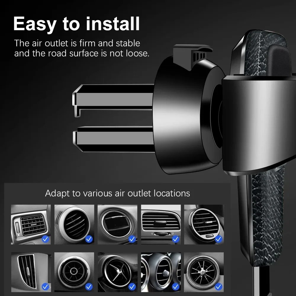 Universal Car Holder Mount Air Vent Clip Gravity Mobile Phone Stand Smartphone GPS Support For iPhone Xiaomi Huawei Mobile Phone