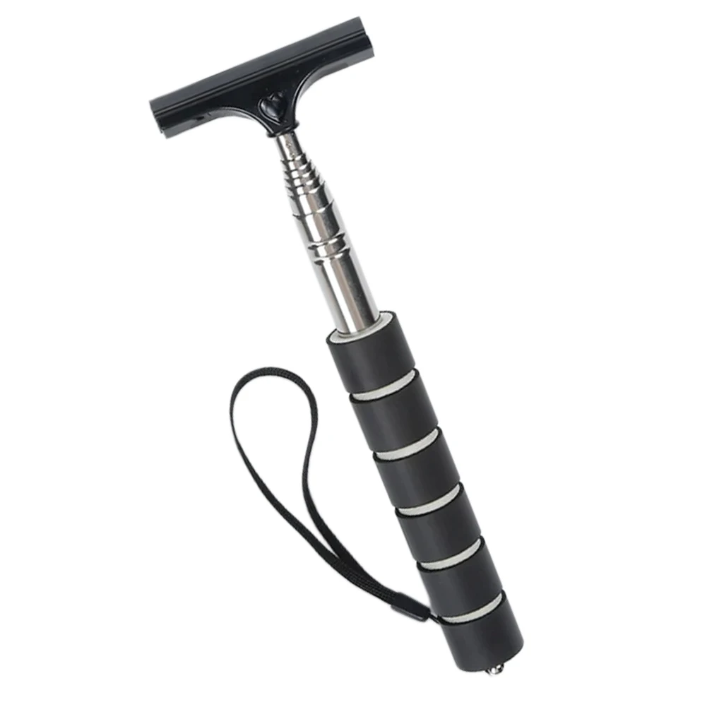 Car Telescopic Rear-view Side Mirror Squeegee Glass Cleaning Tool 1x For Window Front Windshield Rainproof Ice Scraper
