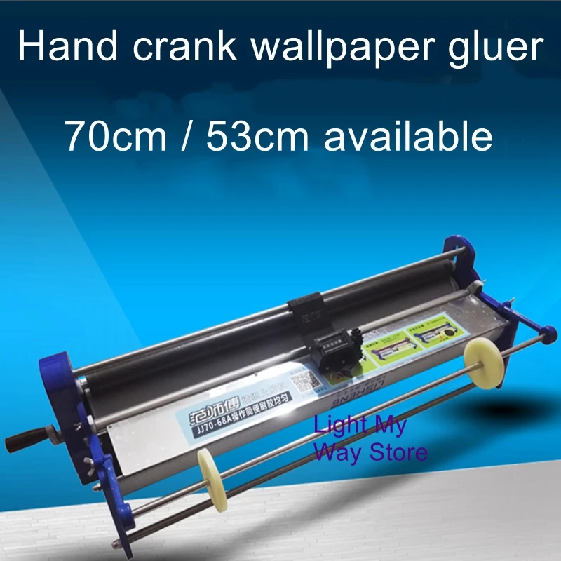 Wallpaper brushing machine hand crank wallpaper gluing machine wallpaper gluing machine 53 70cm coating glue sizing machine