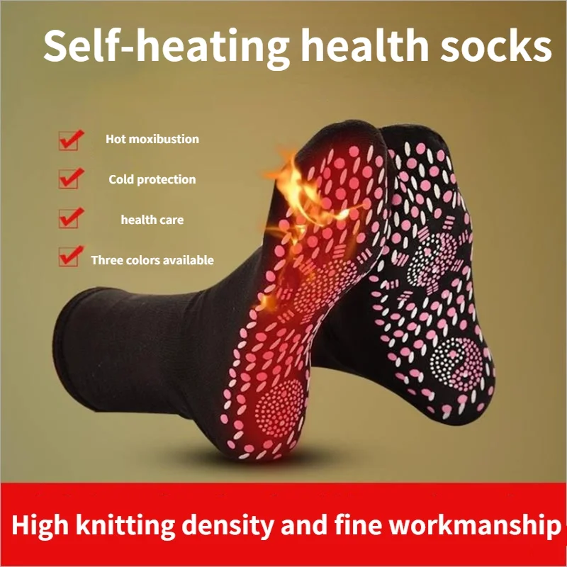 Self-heating Magnetic Socks for Women Men Self Heated Socks Tour Magnetic Therapy Comfortable Winter Warm Massage Pression mens socks heel protection socks