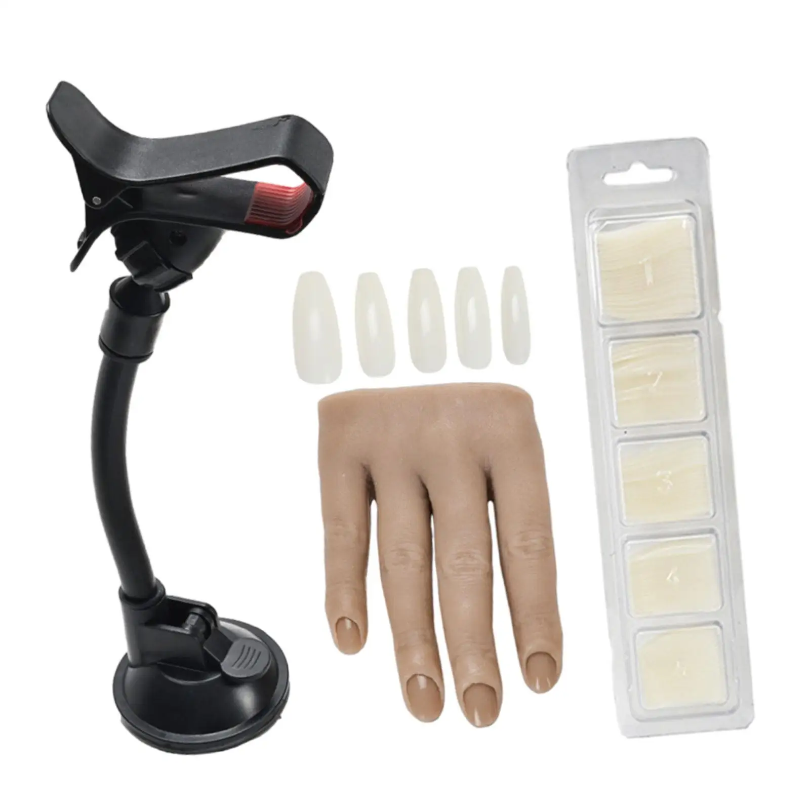 

Mannequin Hands with Stand Bracket Manicure Display Nail Pratice Training Hand DIY Nail Display Supply for Beginner Hands Props