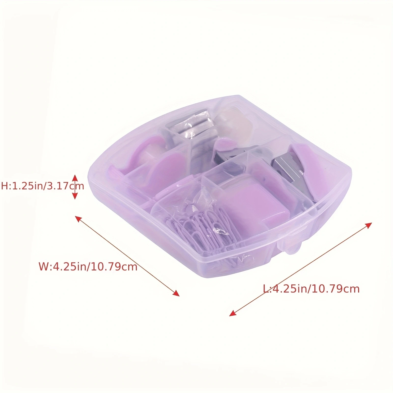 1 Set Mini Stapler Mini School Supply Kits Mini Office Supply Kits, Includes Mini Stapler,Scissors, Staple Remover, Staples, Tap - 2
