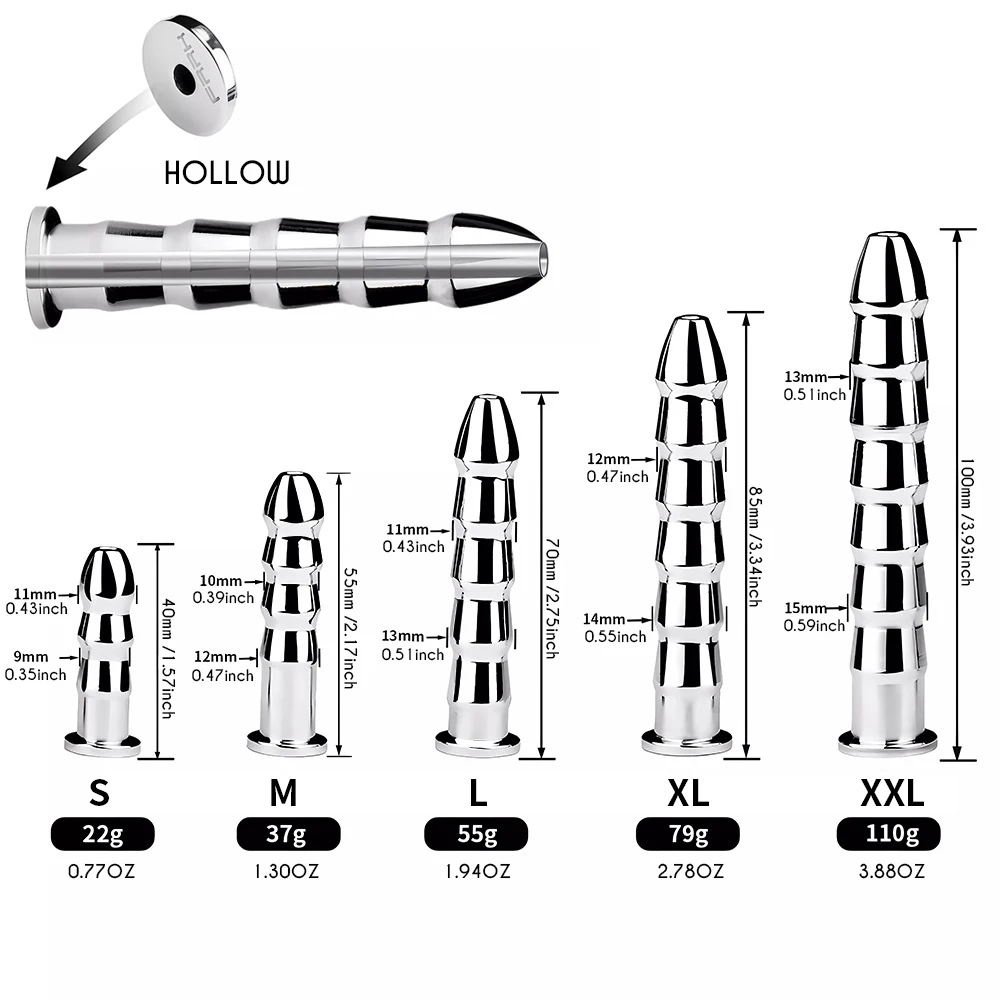 FRRK Metal Sounding Urethral Catheter Dilator Horse Eye Stimulation Adult Sex Toys for Men Steel Penis Plug Male Masturbator