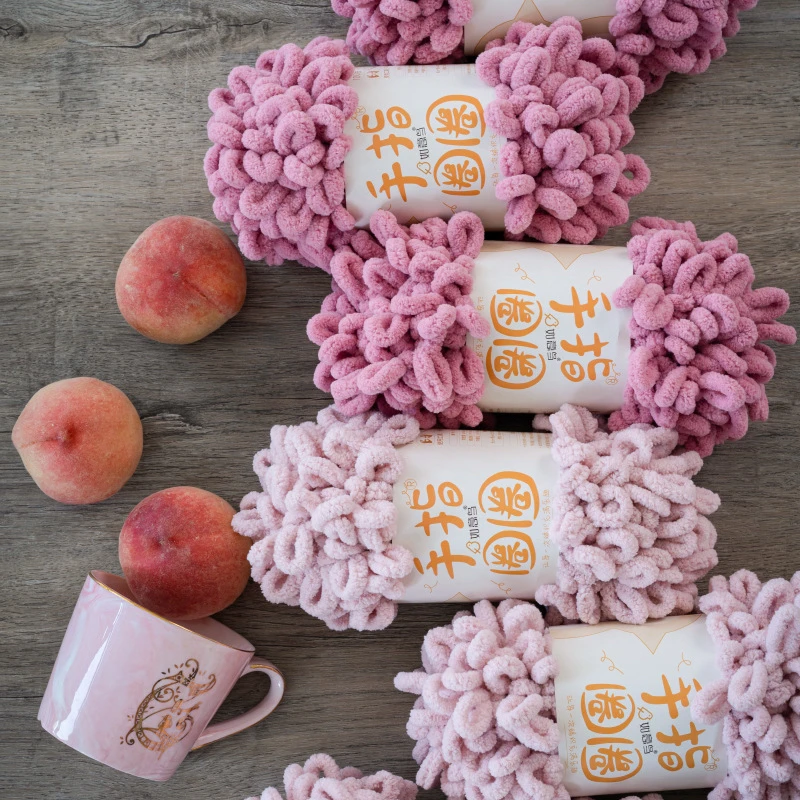 Polyester Blanket Pillow Scarf Finger Knitting Loop Yarn Finger