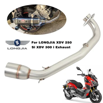 Exhaust Pipe For LONGJIA XDV 250 Si XDV 300 i Motorcycle Exhaust System Carbon Fiber Muffler Exhaust Escape