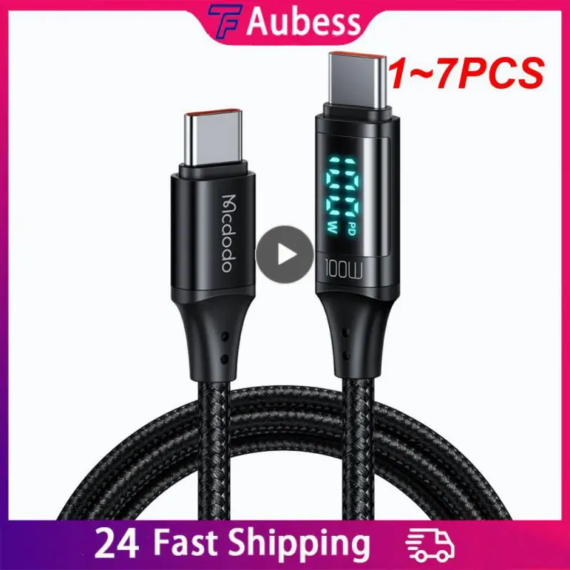 1 ~ 7 шт. Mcdodo 100 Вт USB C к Type C 2 в 1 быстрый зарядный кабель для поддержки 14 13 12 11