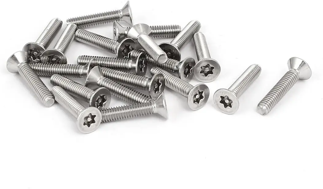 

M4x20mm 304 Stainless Steel Torx Security Flat Head Anti Theft Screws 20pcs