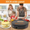 Houselin 12" Griddle & Crepe Maker, Non-Stick Electric Crepe Pan Batter Spreader & Recipe Guide- Dual Use for Eggs Pancakes 4