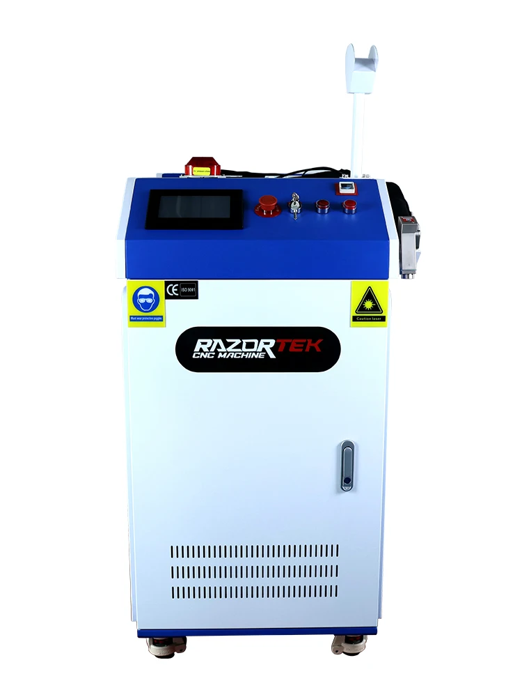 

Razortek 1500 watt HW System raycus laser generator fiber laser cleaner rust removal laser cleaning machine