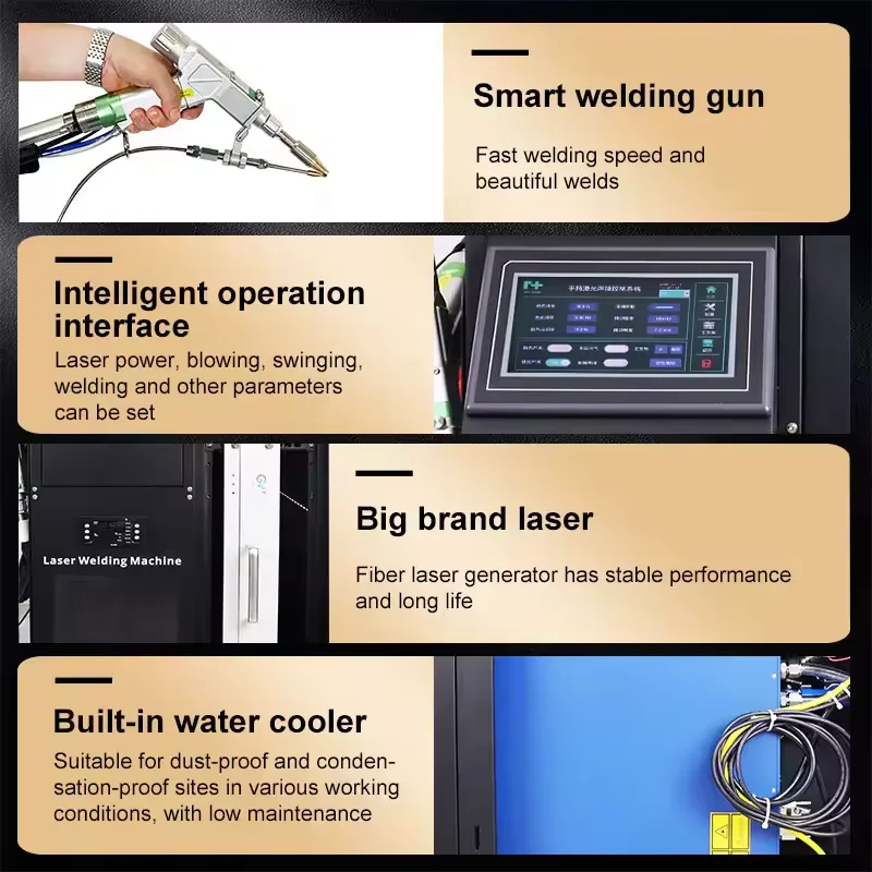 Handheld Laser Welding Machine Electric Welder Equipment 1000W 2000W 1500W Carbon Stainless Steel Metal Soldering Repairing 4