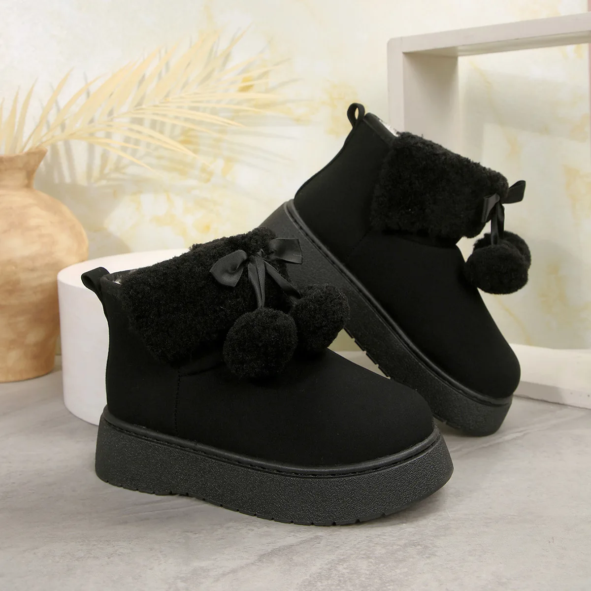 Women's Winter Versatile Snow Boots 2026 Thickened Warm Non-Slip Heightened Lightweight Short Student Boots