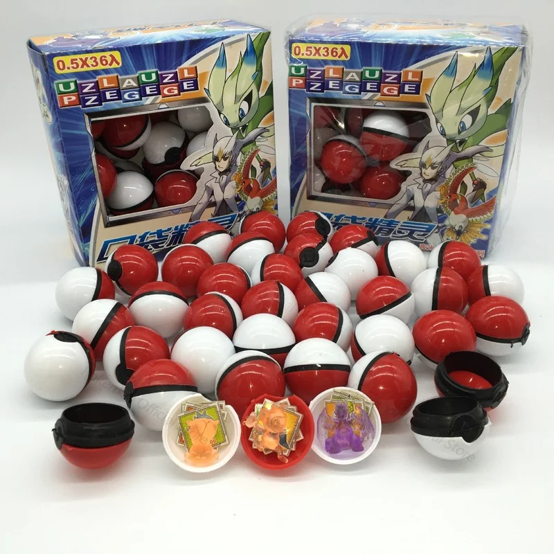 

36 Pcs/Box Original Pokemon Pokeball and Figures Toys Set with Figure Collection Model Dolls Toys for Boy Children Birthday Gift