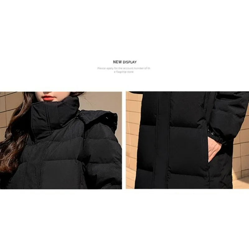 2023 New Women Down Jacket Winter Coat Female Warm Thick Parkas Loose Large Size Outwear Extended Version Hooded Overcoat XS 3XL