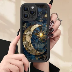 Aesthetic Glass Printed Sun & Moon Soft Phone Case Cover for Redmi Note11Pro 4G5G (Y1-T8685)
