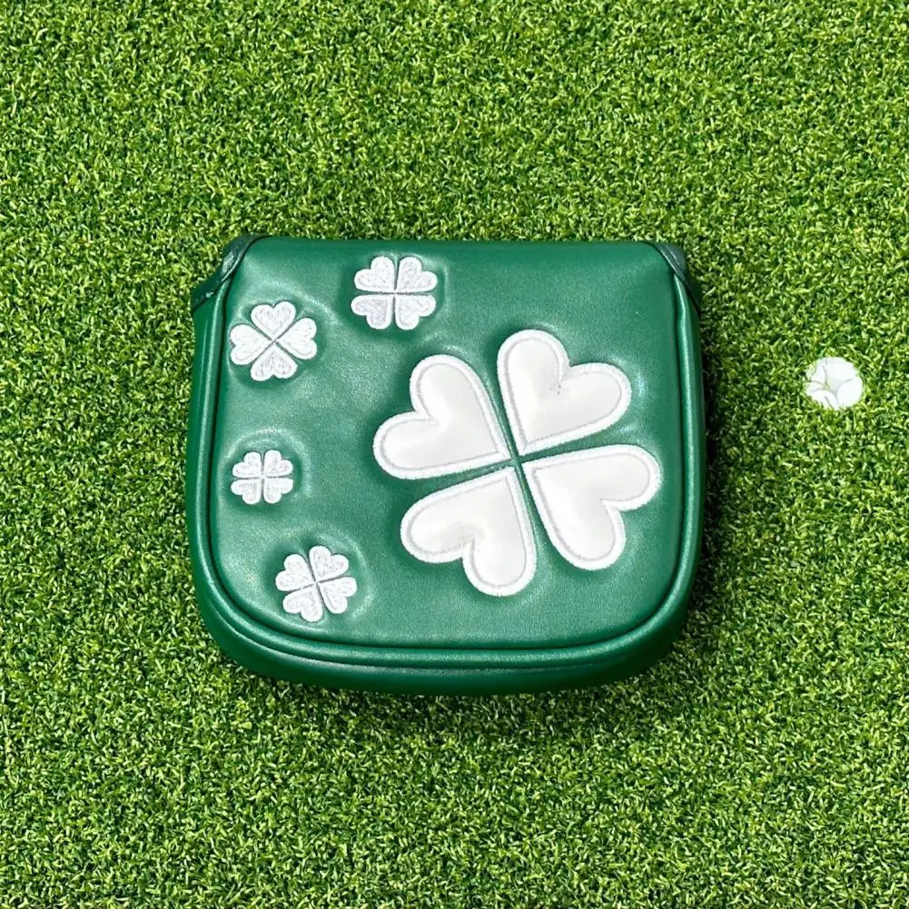 Magnetic Closure Golf Club Head Cover Golf Club Protector Faux Leather Soft Lining Golf Putter Cover Waterproof Golf Rod Sleeve