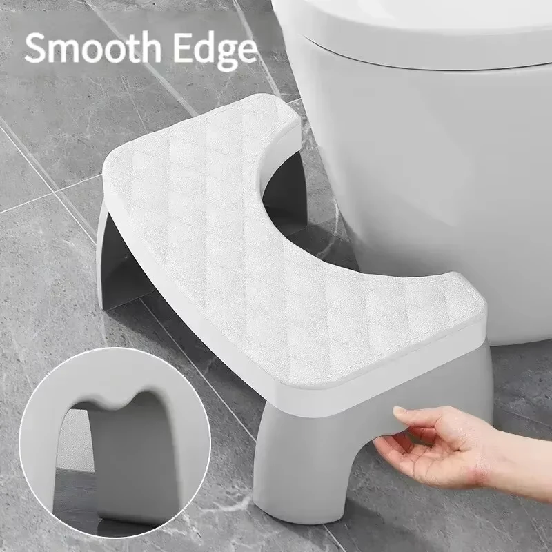 Home Bathroom Plastic Squat Toilet Stool Suitable for The Elderly, Children, and Pregnant Women Office Footstool