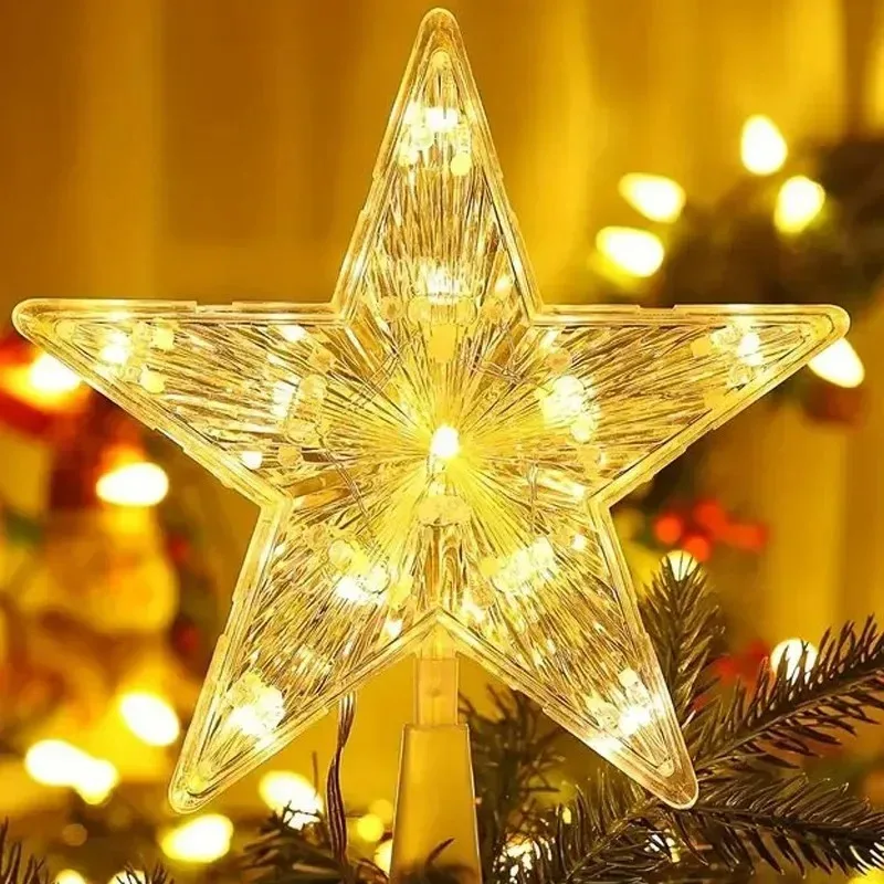 15cm Glittering Star Christmas Tree Topper Ornament