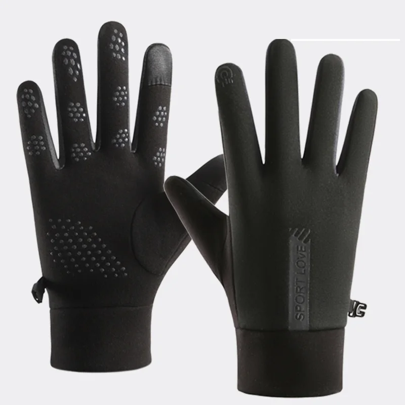 Womens Autumn and Winter Sports Warm Gloves Waterproof and Anti Slip Cycling Gloves Wind Cold Resistant Outdoor Activity Gloves