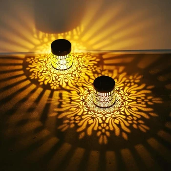 1/2-pack solar peony wall lamps - hollow peony design, Outdoor Garden Decor Light, Iron Light for Yard, Party Gift 1