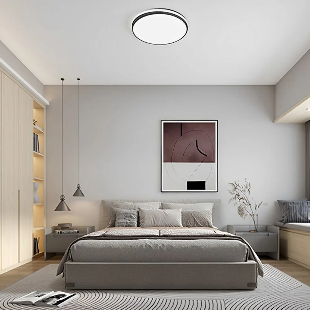 LED 천장 선풍기 조명 키트, 조도 조절식 천장 선풍기 개조 키트, 천장 플러시 조명 패널, 3.94 인치, 18W, 1530LM, 3000K, 4000K, 6500K
