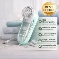 Portable Electric Fabric Shaver - Professional Lint Remover & Fuzz Trimmer for Clothes, Household Use with Sharp Blade and Brush 1
