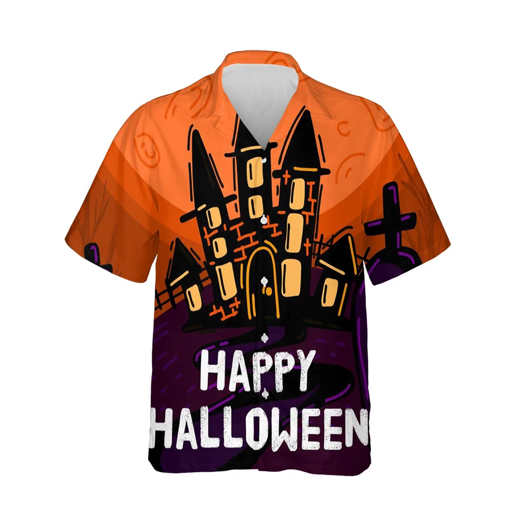 

Jumeast 3D Halloween Festival Clothing Men Shirt Costume Oversized Streetwear Breathable Shirts For Men Single-breasted Blouses