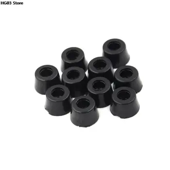 10 개/몫 블랙 내구성 고무 악기 케이스 비 슬립 캐비닛 악기 상자 케이스 발 범퍼 피트 17x10mm 원형 새로운