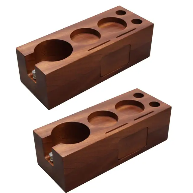 Wood Espresso Tamper Holder Coffee Tamper Stand Coffee Tamping Station Espresso Tamper Mat Stand Coffee Filter Tamper Holder