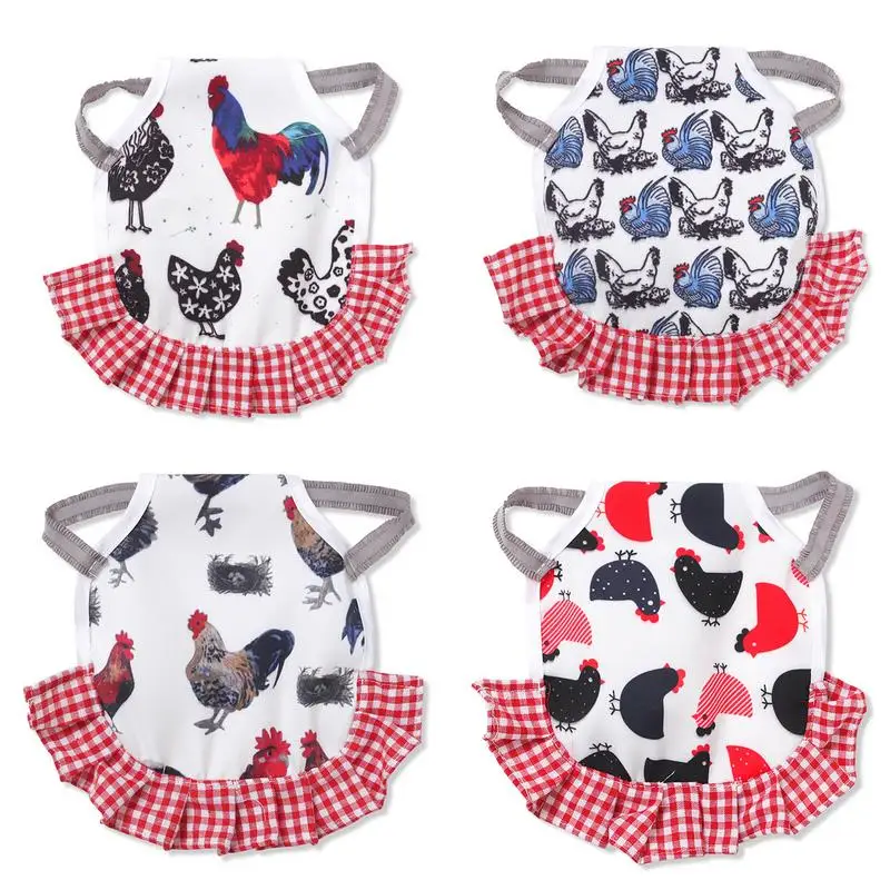 Pet Feather Protector Cock Pattern Back Wing Protector Hen Chicken