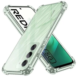Clear Crystal Soft Silicone Shockproof Case with Airbag Protection - Redmi 15 5G (Transparent)
