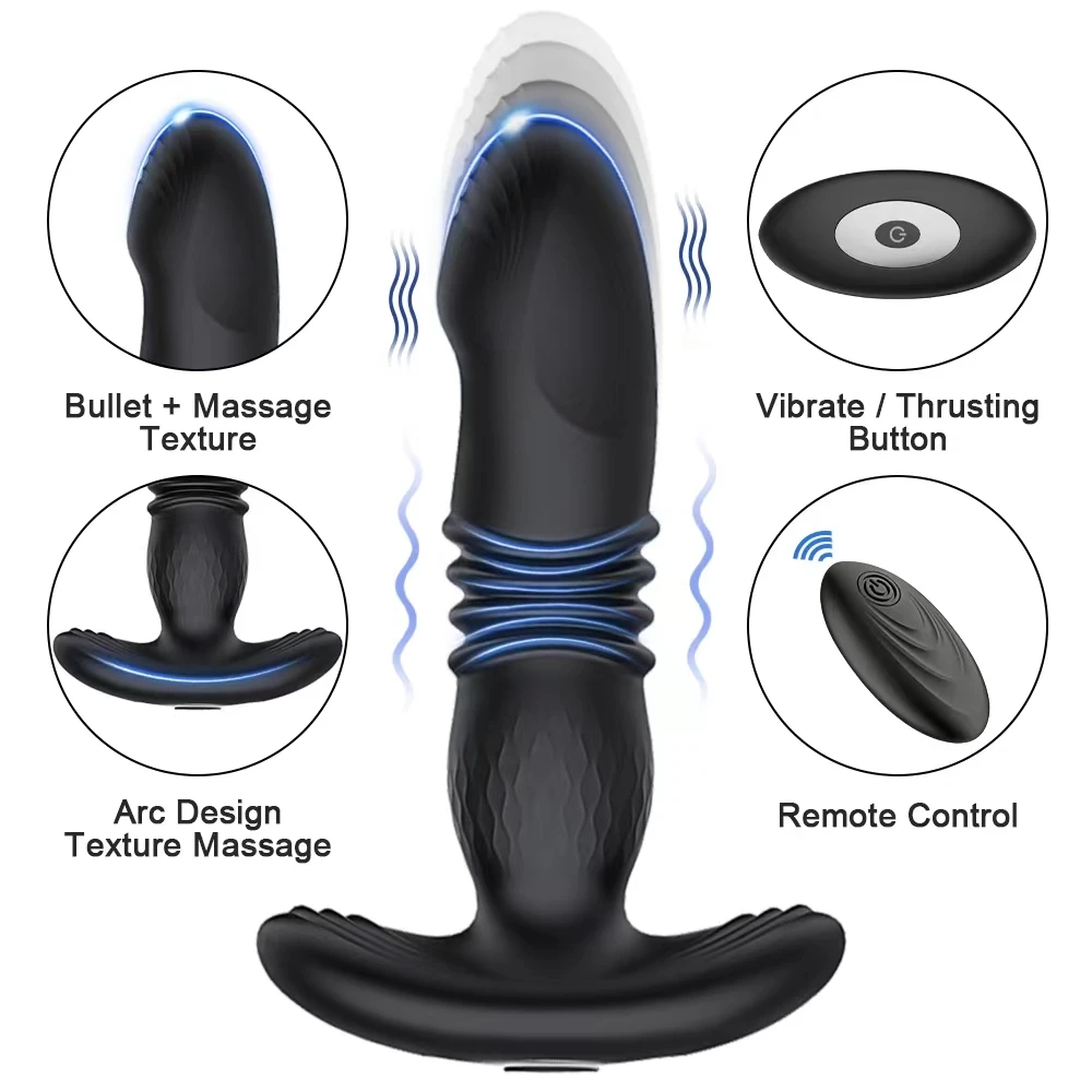 Telescopic Anal Vibrator Prostate Massage Butt Plug Prostate Stimulator Vibrator Sex Toys For Gay Women Masturbate Vaginas Se99f73a930c045cb80ab6af83060eabdN