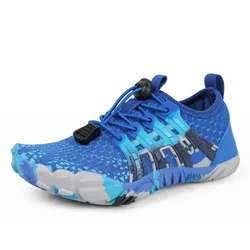 Kids Colorful Five Fingers Aqua Shoes for Summer Beach & River Adventures (2368KID - Sapphire)