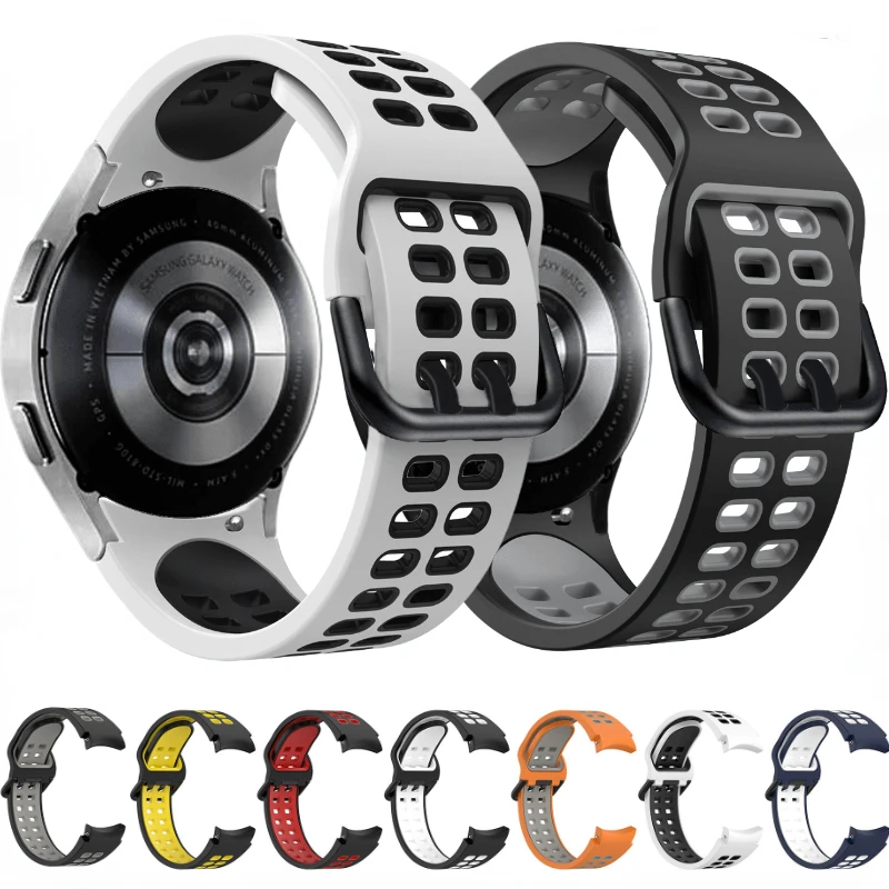 

Silicone Strap For Samsung Galaxy watch 4 5 6 40mm 44mm pro 45mm Extreme Sport Breathable Wristband For Watch 6 4 Classic 47mm