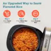 Rice Cooker 10 Cup, 24h Keep Warm, 18 Functions Fuzzy Logic Rice Maker with Stainless Steel Steamer Basket, Sauté, Slow C 6