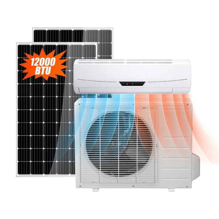 

9000 12000 18000 24000 36000 BTU AC Solar Powered Air Conditioner DC off grid Solar air conditioner hybrid Mini Split for Home