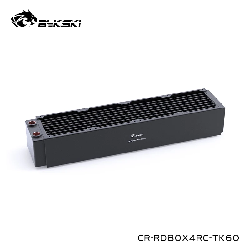 

Bykski Black Water Cooling 80mm x4 320mm Copper Radiator,About 60mm Thickness For Server 8cm Fan,CR-RD80X4RC-TK60