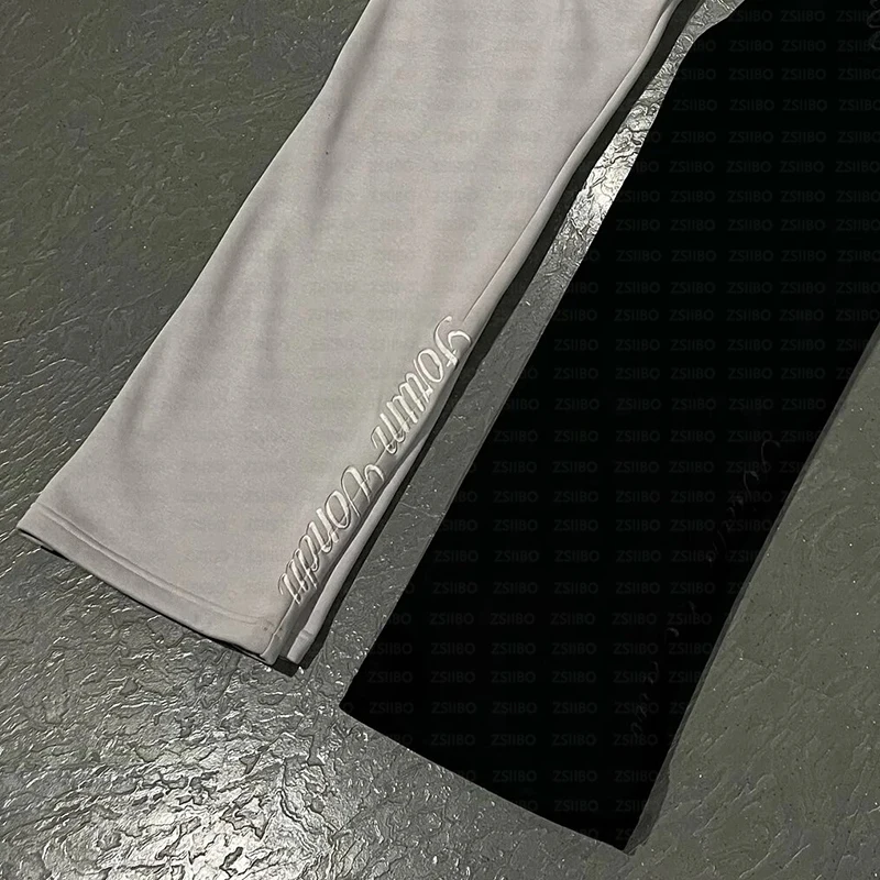 Doppelte Taille Jogginghose Harajuku Lose Y2K Amerikanischen Einfarbig Stern Brief Stickerei Casual Hosen Hip Hop Kordelzug Jogger – Detail 8