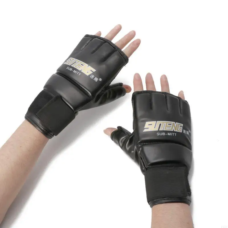 F68F Gants boxe Gym Cool MMA Muay tha&iuml;landaise Training Demi-mitaines
