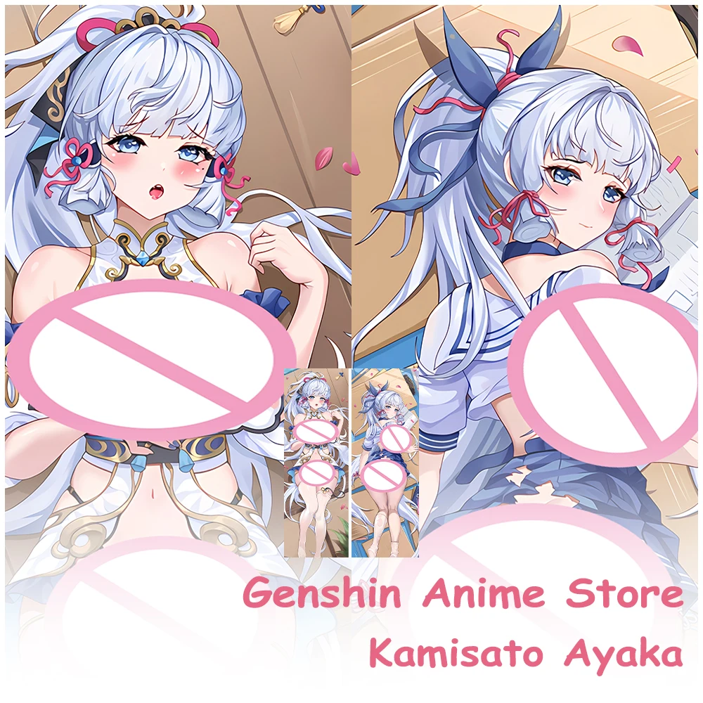 

Genshin Impact Kamisato Ayaka Dakimakura Otaku Waifu Life Size Hugging Body Anime Cosplay Pillowcase Throw Cushion Cover Gift