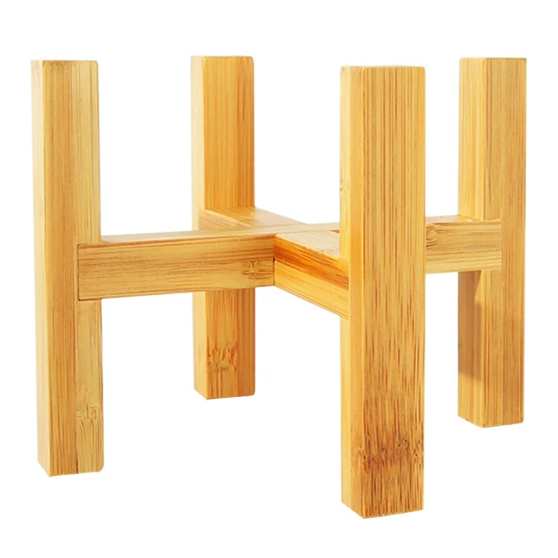 Wooden Plant Stand Durable Flower Pot Holder Home Decoration Floor Four Legged Flower Stand Wooden Shelf Fleshy Flowerpot wooden flower shelf plant stand