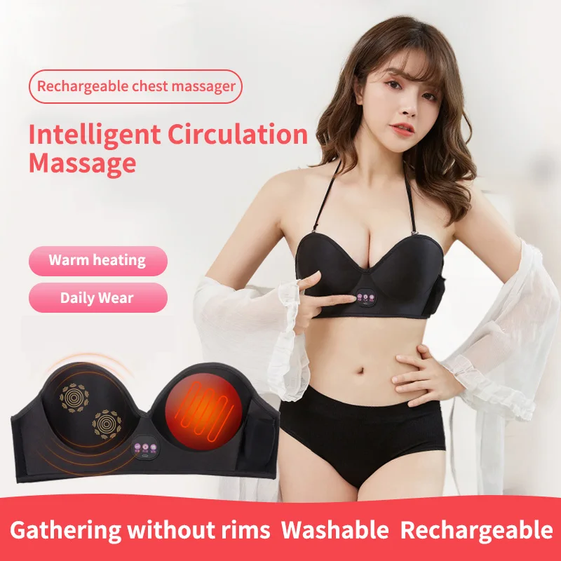 Electric Breast Massage Bra Infrared Heating Chest Enlargement