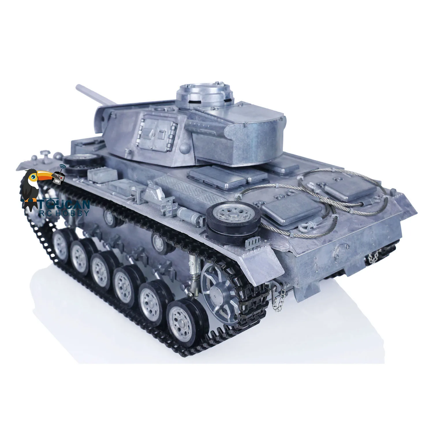 Metal 1/16 Mato Panzer III KIT RTR RC Tank Infrared Barrel Metal Color 1223 TH00655 2