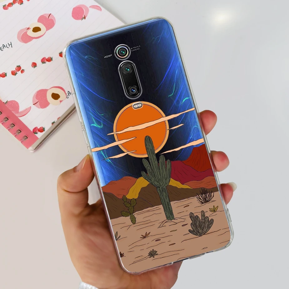 Stylish Painted Clear Silicone Phone Case with Bumper Protection